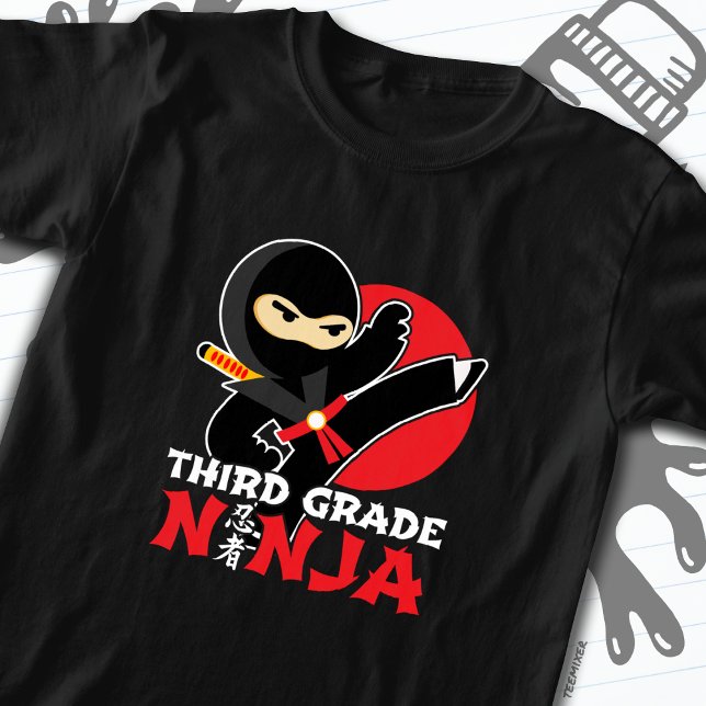 3rd Grade Ninja Kick First Day Back To School T-Shirt (Creator Uploaded)