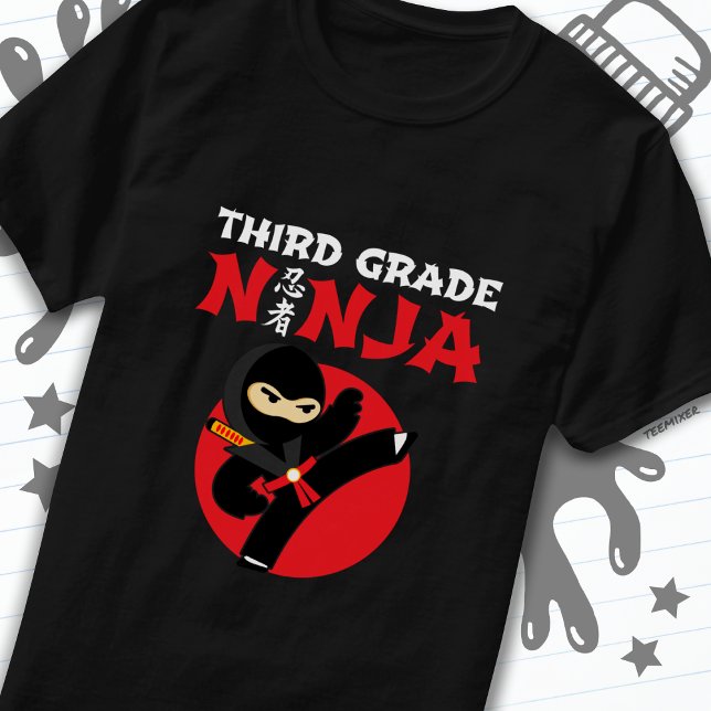 3rd Grade Ninja Kick First Day Back To School T-Shirt (Creator Uploaded)