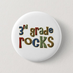 3rd Grade Rocks Third 2 Inch Round Button