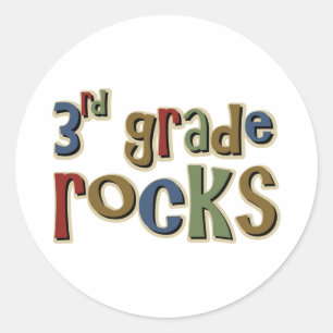 3rd Grade Rocks Third Classic Round Sticker