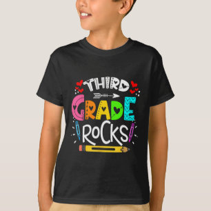 3rd Grade Rocks Third Grade Rock Back To School  T-Shirt