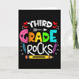 3rd Grade Rocks Third Grade Rock Ck To School  Card