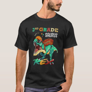3rd Grade Saurus Rex Rex Dinosaur Back To School T-Shirt