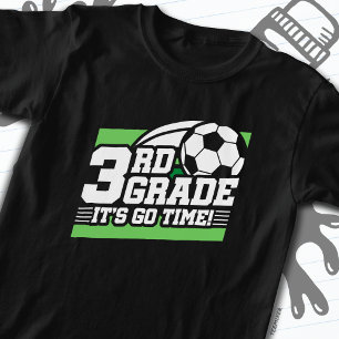 3rd Grade Soccer Football First Day Back To School T-Shirt