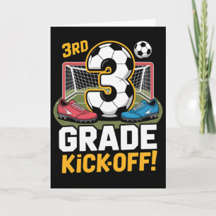 3rd Grade Soccer Kickoff Back To School Kids Third Card