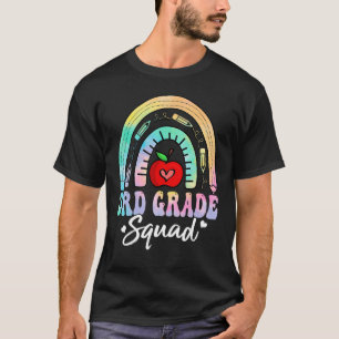 3rd Grade Squad Back To School Rainbow Teacher Gir T-Shirt