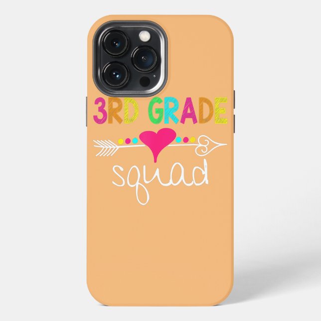 3rd Grade Squad Back To School Teacher Student iPhone Case (Back)