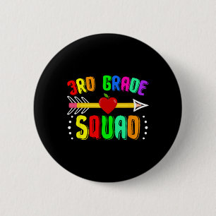 3rd Grade Squad Back To School Third Grade Teacher 2 Inch Round Button