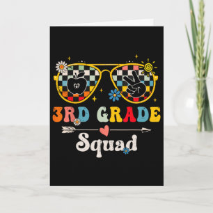 3rd Grade Squad Cute Groovy Teacher Student Ck To Card