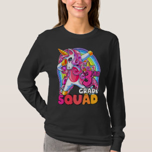 3rd Grade Squad Dabbing Unicorn Back To School Gir T-Shirt