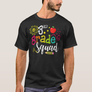 3rd Grade Squad First Day Teacher Kids Team Back T T-Shirt