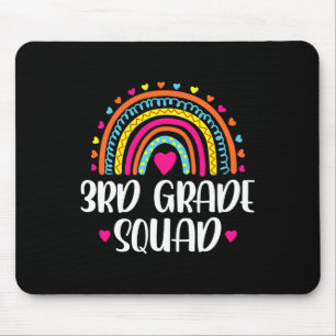 3rd Grade Squad Rainbow Ck To School Teacher Kids  Mouse Pad