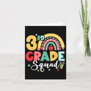 3rd Grade Squad Team Fun Back To School Girls Boys Card