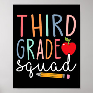 3rd Grade Squad Third Grade Ck To School Poster