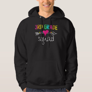 3rd Grade Squad Third Teacher Student Team Back To Hoodie
