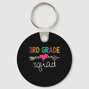 3rd Grade Squad Third Teacher Student Team Back To Keychain