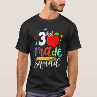 3rd Grade Squad Third Teacher Student Team Back To T-Shirt