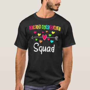 3rd Grade Squad Third Teacher Student Team Back To T-Shirt