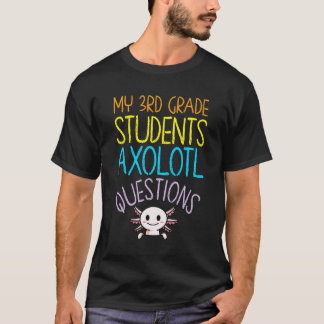 3rd Grade Teacher Appreciation I Axolotl Questions T-Shirt