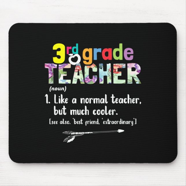 3rd Grade Teacher Back To School Gift 3rd Grade Te Mouse Pad (Front)
