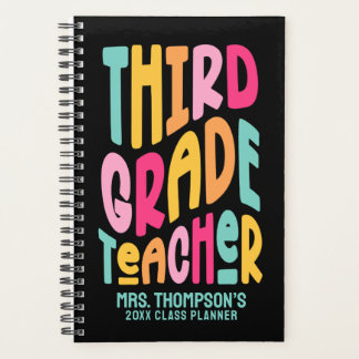 3rd Grade Teacher Colorful Text