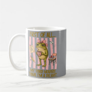 3rd Grade Teacher Frog Third Graders Think Delight Coffee Mug