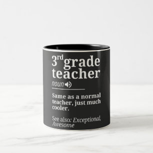 3rd Grade Teacher Funny Third Grade Teachers Gifts Two-Tone Coffee Mug