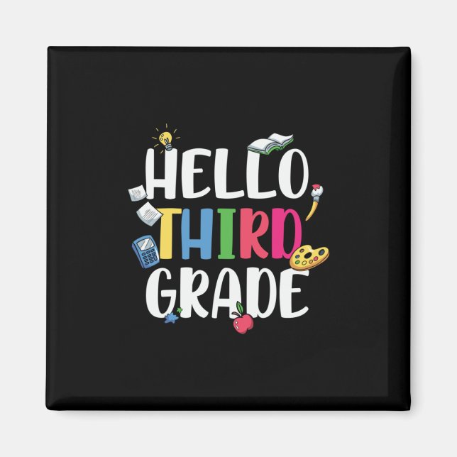 3rd Grade Teacher Hello 3rd Grade Magnet (Front)