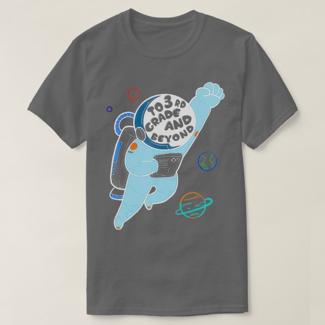 3rd Grade Tee Back to School Spaceman Space Lover  (Design Front)