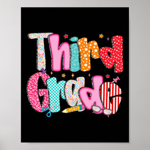 3rd Grade Third Grade Kids Teacher Back To School  Poster