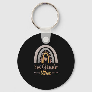 3rd Grade Vibes Rainbow Third Grade Back to School Keychain