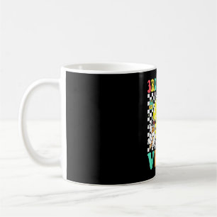 3rd grade vibes retro smile face teacher kids back coffee mug