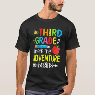 3rd Grade Where The Adventure Begins Third Student T-Shirt