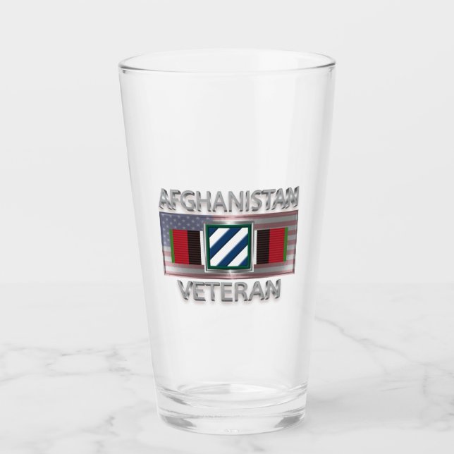 3rd Infantry Division Afghanistan Veteran Glass (Front)