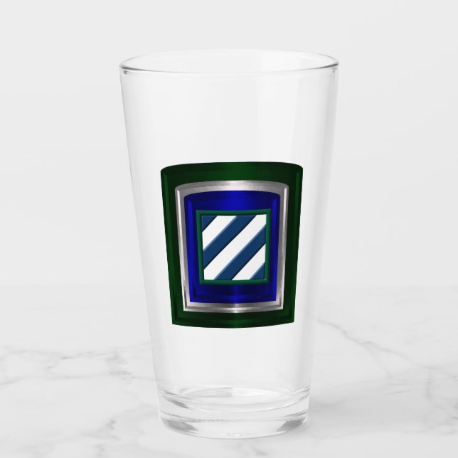 3rd Infantry Division Customized Framed Patch Glass (Front)