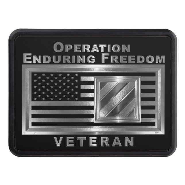 3rd Infantry Division “Operation Enduring Freedom” Trailer Hitch Cover (Front)
