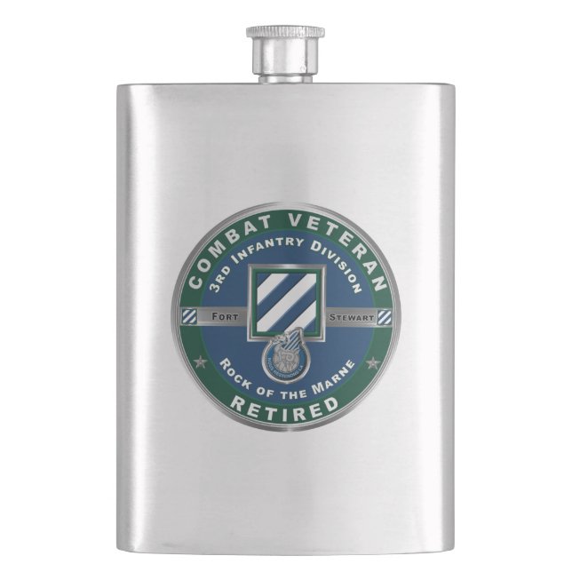 3rd Infantry Division Retired Hip Flask (Front)