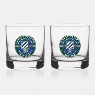 3rd Infantry Division Retired Whiskey Glass