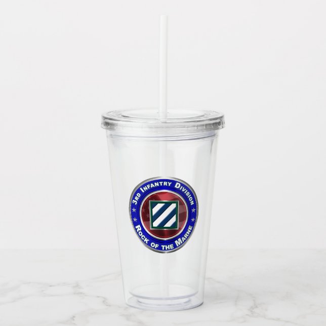 3rd Infantry Division Rock of the Marne Acrylic Tumbler (Front)