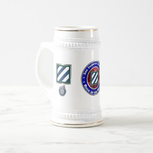 3rd Infantry Division Rock of the Marne! Beer Stein (Front Left)