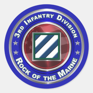 3rd Infantry Division “Rock of the Marne” Classic Round Sticker