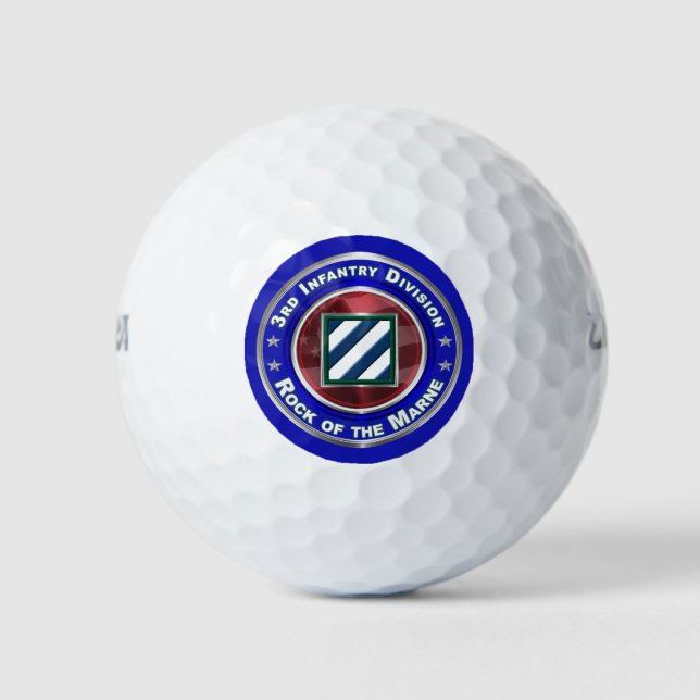 3rd Infantry Division “Rock of the Marne” Golf Balls (Front)