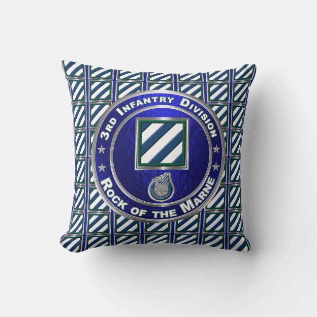 3rd Infantry Division   Throw Pillow (Front)