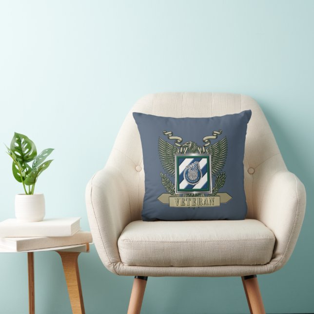 3rd Infantry Division Veteran  Throw Pillow (Chair)