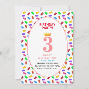 3rd Kid Birthday Invitation