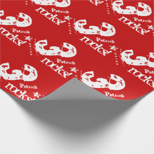 3rd KIDS Birthday Diagonal Design Grunge Stars Z03 Wrapping Paper