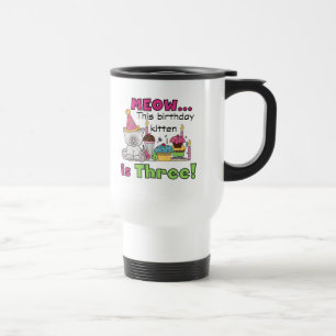 3rd Kitten Birthday T-shirts and Gifts Travel Mug