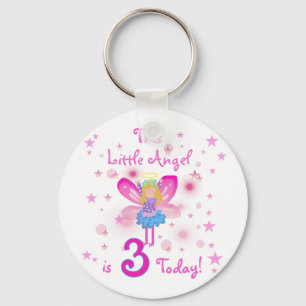 3rd Little Angel Birthday Tshirts and Gifts Keychain