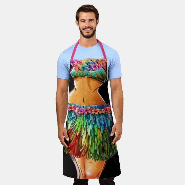 3rd Luau or Kitchen Laughter Apron (Worn)