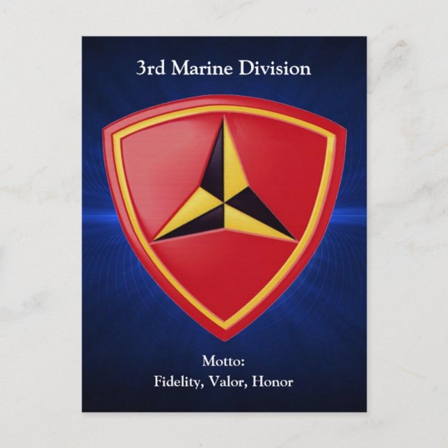 3rd Mar Div Postcard (Front)